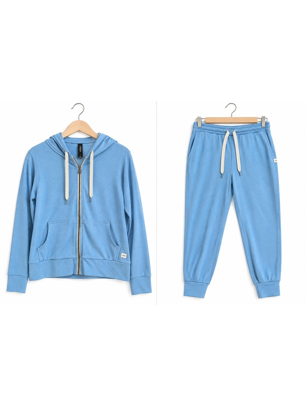 Vuori Light Blue Zip Hoodie & Jogger 2 Piece Set Medium